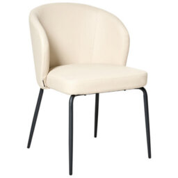Beliani Set Of 2 Dining Chairs Zana Faux Leather Light Beige - thumbnail 4