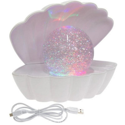 Glitter Pearl Seashell Led Mood Light Colour Changing - image 1