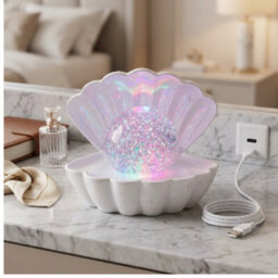 Glitter Pearl Seashell Led Mood Light Colour Changing - thumbnail 2