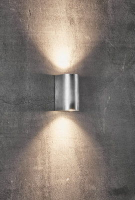 Nordlux Canto Maxi 2 Outdoor Patio Terrace Garden Wall Light In Galvanized (Height) 16Cm - image 1