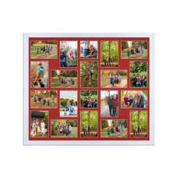 AK Frames 80X70Cm White Classic Multi Photo Frame With Crimson Mount - Holds 20 Apertures (18X) 6X4, (2X) 4X4 Photos - thumbnail 1