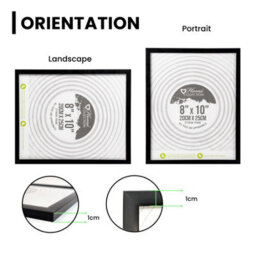"Domkora 8 X 10"" Black Picture Frames Set Of 12 - Plastic Photo Frame Styrene Front - Portrait Landscape Wall Hanging Or Tabletop" - thumbnail 6