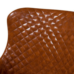 Beliani Set Of 2 Dining Chairs Solano Faux Leather Golden Brown - thumbnail 8