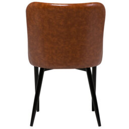 Beliani Set Of 2 Dining Chairs Solano Faux Leather Golden Brown - thumbnail 7