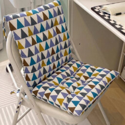 Colorful Geometric High Back Chair Cushion Seat Pad With Tie Garden Outdoor Indoor - thumbnail 3
