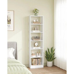 Modern Tall Narrow Bookcase With Adjustable Shelves - thumbnail 3