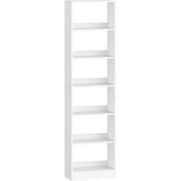 Modern Tall Narrow Bookcase With Adjustable Shelves - thumbnail 1
