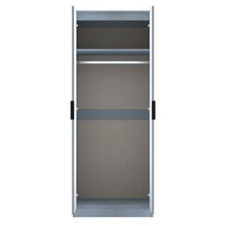 Ancona Ready Assembled Modern Matt Denim Blue Tall Double Wardrobe (H)1956mm (W)766mm (D)530mm - thumbnail 6