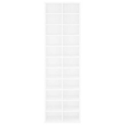 Berkfield Shoe Cabinet White 54X34X183 Cm Engineered Wood - thumbnail 4