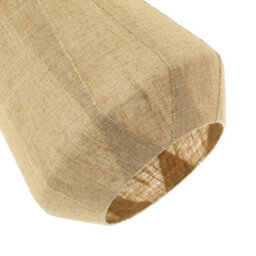Happy Homewares Modern Designer Glass Pendant Lamp Shade Wrapped In Natural Oatmeal Linen Fabric - thumbnail 3