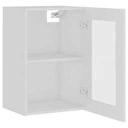 Vidaxl Hanging Glass Cabinet Lyon White 40X31X60 Cm Engineered Wood - thumbnail 5