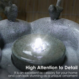 Geezy Cupped Hands Water Feature Outdoor Indoor Led Fountain Waterfall Garden Decor - thumbnail 4