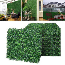 12X Artificial Greenery Wall Hedge Grass Fence Plant Fake Mat Foliage Panel - thumbnail 2