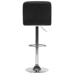 Wyld And Coco Black Fabric Swivel Kitchen Bar Stools Set Of 2 - Adjustable Height, Chrome Base - thumbnail 7