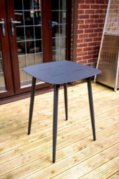 Sh&g Bolingbroke 2 Seat Bistro Set - 3 Piece Square Table & Chairs - Aluminium & Brown Rattan With Grey Cushions - Outdoor - thumbnail 4