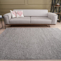 The Rugs Grey Soft Plain Design Fluffy Shaggy Rugs And Runners High Pile Living Room Kitchen Hallway 380 - thumbnail 6