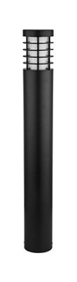 GoodHome Hampstead Contemporary Black Mains-Powered 1 Lamp Integrated Led Outdoor Post Light (H)760mm