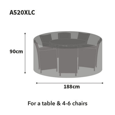 Bosmere Ultimate Quality Circular Garden Table And Chairs Cover Grey 250Cm X 104Cm - image 1