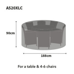 Bosmere Ultimate Quality Circular Garden Table And Chairs Cover Grey 250Cm X 104Cm - thumbnail 1