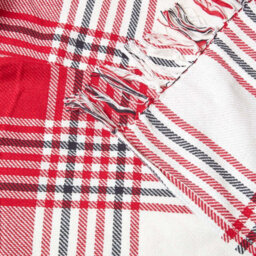 Homescapes Red Tartan Check Sofa And Bed Throw, 150 X 200 Cm - thumbnail 5