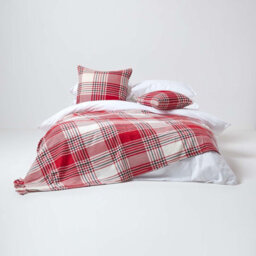Homescapes Red Tartan Check Sofa And Bed Throw, 150 X 200 Cm - thumbnail 3