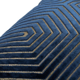 Paoletti Evoke Geometric Cut Velvet Feather Filled Cushion - thumbnail 4