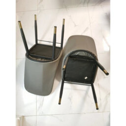 2 Commercial Dining Chairs Faux Leather Padded Metal Frame Cafe Bistro Chairs - thumbnail 3