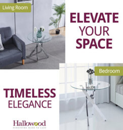 Hallowood Furniture Cullompton Round Glass Side Table With 4 Crossed Chrome Legs - thumbnail 6