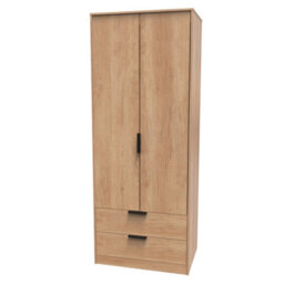 Fuji 2 Door 2 Drawer Wardrobe In Nebraska Oak (Ready Assembled) - thumbnail 5