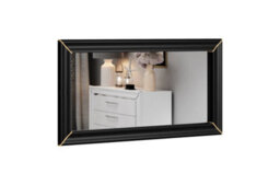 Arte Sophisticated Black Wall Mirror H640mm W1200mm D30mm - Bold Design For Contemporary Spaces - thumbnail 1