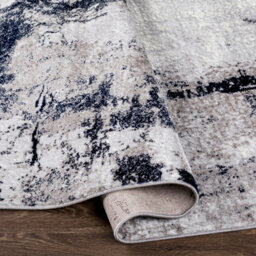 Livabliss Wanderlust-Abstract Grey Ivory Blue Burgundy Modern Marble Living Dining Bedroom Rug 160 X 220 Cm Easy Care, Non Shedding - thumbnail 4