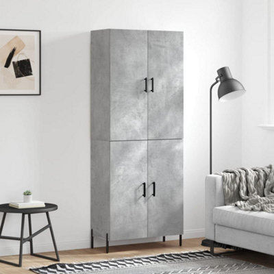Berkfield Highboard Concrete Grey 69.5X34X180 Cm Engineered Wood - image 1