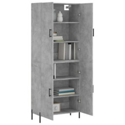 Berkfield Highboard Concrete Grey 69.5X34X180 Cm Engineered Wood - thumbnail 3
