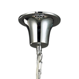 Luminosa Lighting Luminosa Acanto Pendant Round 3 Light E14, Polished Chrome With Black Shades - thumbnail 3