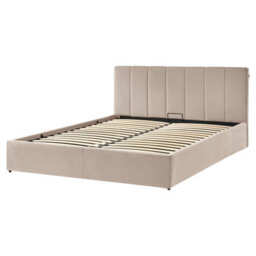 Beliani Ottoman Bed Velvet Dreux 160 X 200 Cm (Eu King Size) Taupe - thumbnail 5