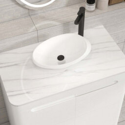 Royal Bathrooms Venice 800mm Gloss White Freestanding Bathroom Countertop Vanity Unit 2 Door With Nova Basin - thumbnail 6