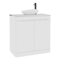 Royal Bathrooms Venice 800mm Gloss White Freestanding Bathroom Countertop Vanity Unit 2 Door With Nova Basin - thumbnail 7