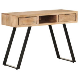 Berkfield Desk 110X50X75 Cm Solid Acacia Wood With Live Edges - thumbnail 1