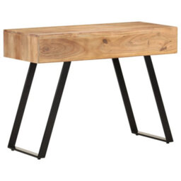 Berkfield Desk 110X50X75 Cm Solid Acacia Wood With Live Edges - thumbnail 4
