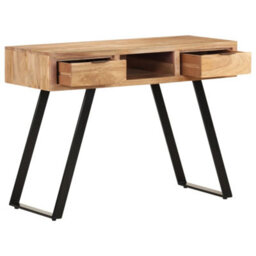 Berkfield Desk 110X50X75 Cm Solid Acacia Wood With Live Edges - thumbnail 2