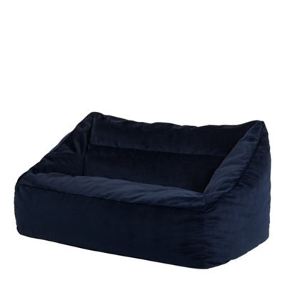 icon Cecilia Bean Bag Sofa Midnight Blue Giant Velvet Bean Bag Chair - image 1