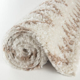 The Rugs Moroccan Shaggy Rugs And Runners Soft Fluffy Tribal Design High Pile Ivory And Beigeliving Room Kitchen Hallway 930 - thumbnail 8