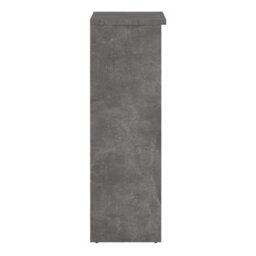 Wyld Haus Budapest Shoe Cabinet, Concrete Effect & White Gloss, 3 Doors 1 Drawer - thumbnail 6