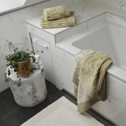 Allure Bath Fashions Pop Up Zero Twist Barcode Stripe Pair Of Bath Towels - Sage Green - thumbnail 2