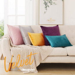 Deconovo Set Of 2 Cushion Covers For Sofa Outdoor  Pillowcase Bed Cushion In Velour, Halloween Decoration For Bedroom, 50 X 50 Cm - thumbnail 5