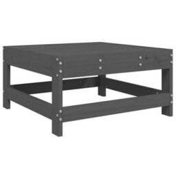 Walplus 4 Piece Garden Lounge Set Grey Solid Wood Pine - Cushion Not Included - thumbnail 6