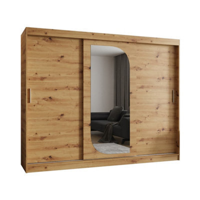 Arte Exquisite Oak Artisan Lucy Sliding Door Wardrobe 2500mm X 2000mm X 620mm - A Refined Natural Storage Masterpiece - image 1