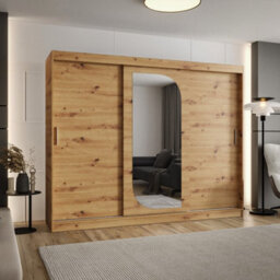 Arte Exquisite Oak Artisan Lucy Sliding Door Wardrobe 2500mm X 2000mm X 620mm - A Refined Natural Storage Masterpiece - thumbnail 2