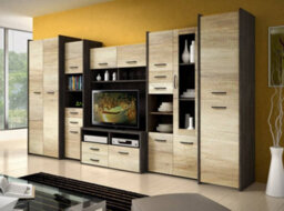 "Arte Rustic Modern Mokka Ii Entertainment Unit H2000mm W3600mm D530mm - Perfect For Tvs Up To 48"""