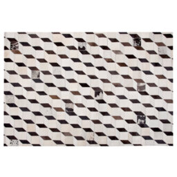 Beliani Rug Alpkoy White 140 X 200 Cm Leather - thumbnail 4